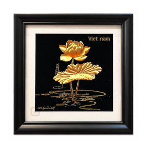 Tranh Hoa sen dát vàng 24k luxury - 0826TDV